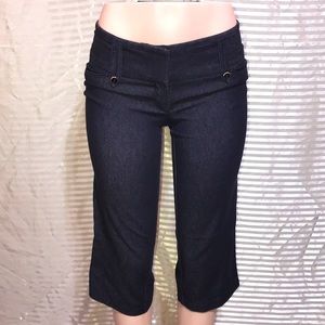 Cropped Capri Dressy Denim Long Bermuda Shorts